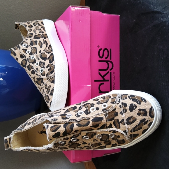 Corkys Shoes - Corey's Babalu Leopard Print Slip on Sneakers NWT
